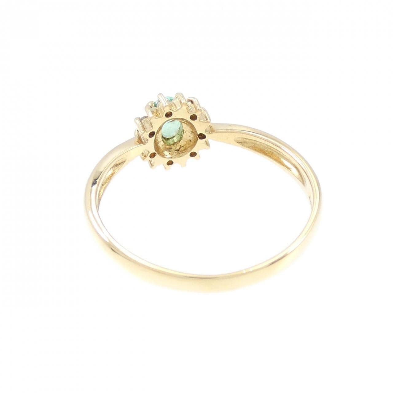 K18YG emerald ring