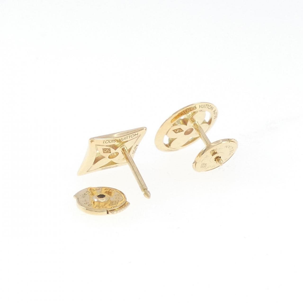 LOUIS VUITTON Puce Monogram Legille Earrings