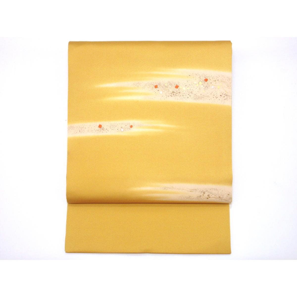 名古屋帯　染帯　金彩加工刺繍入り　開き名古屋