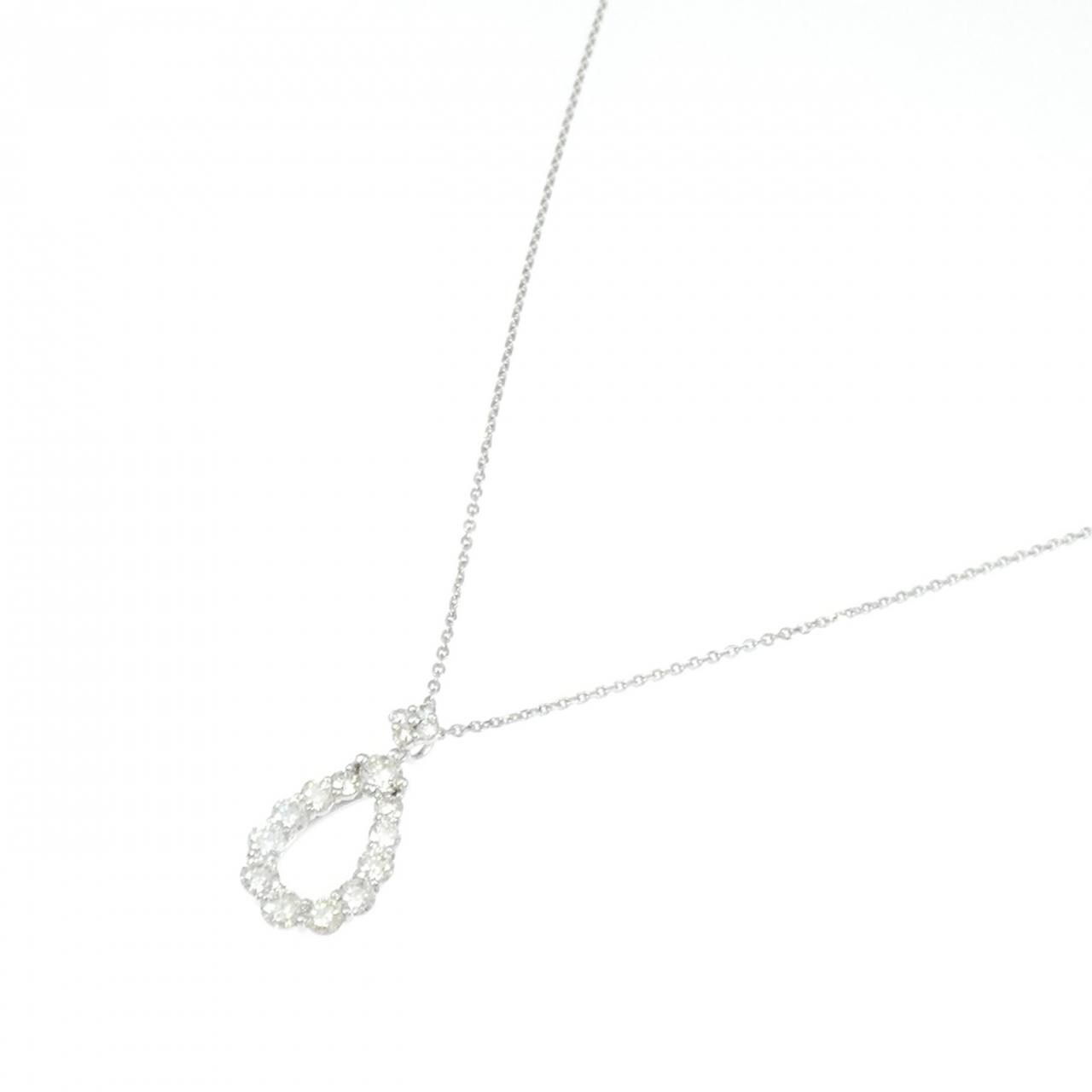 K18WG ダイヤモンド ネックレス 1.00CT