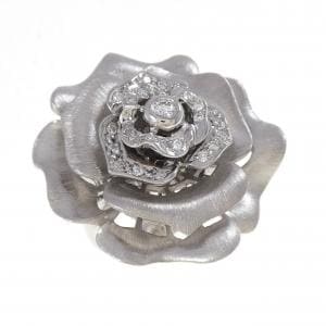 K18WG/PT900 ローズ ダイヤモンド リング 0.27CT