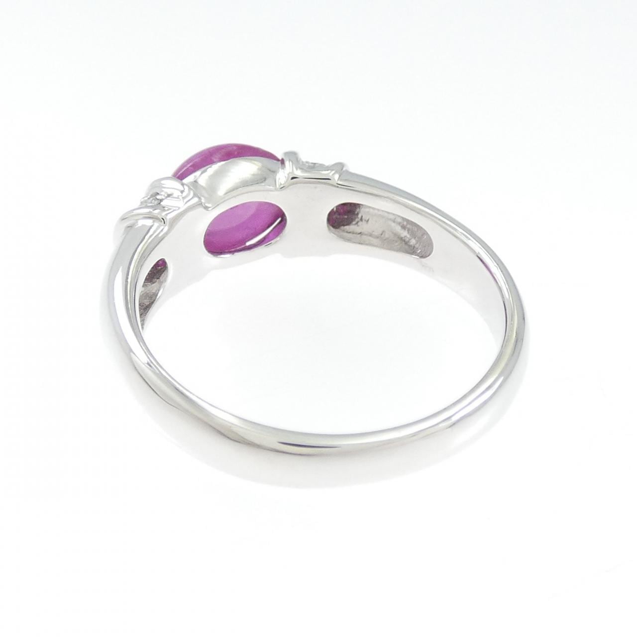 K18WG ルビー リング 2.07CT