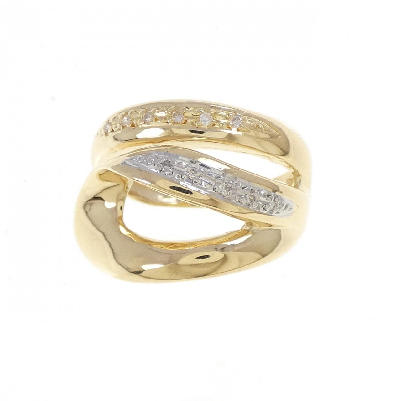 K18YG/PT900 ダイヤモンド リング 0.06CT