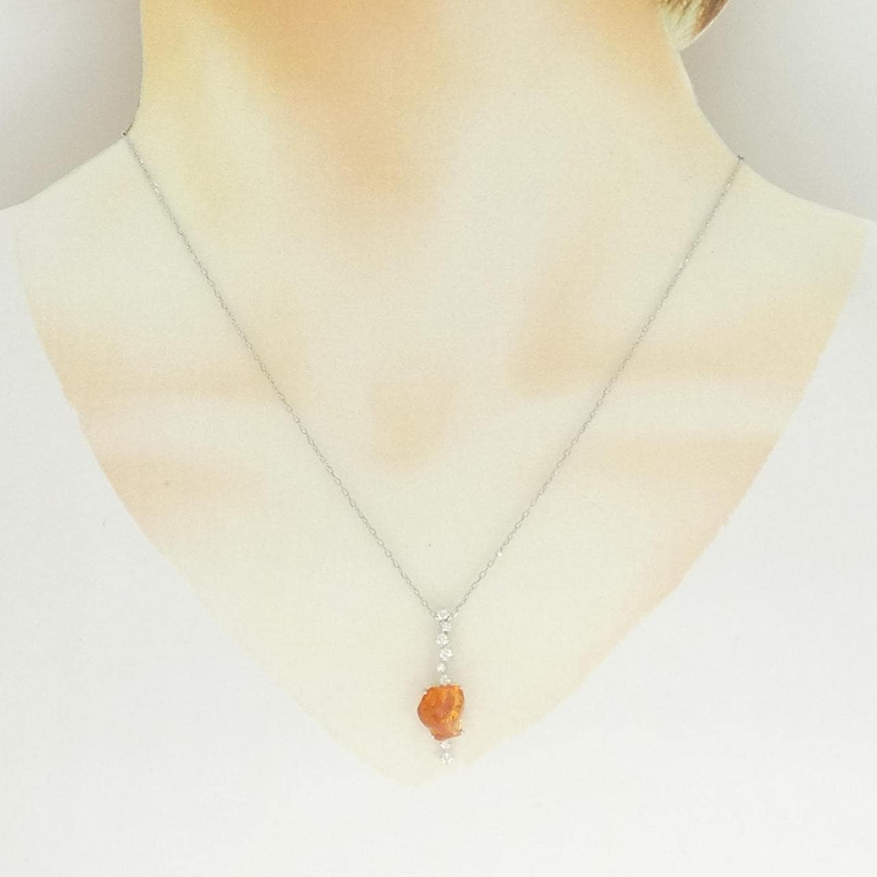PT900/PT850 オパール ネックレス 1.73CT