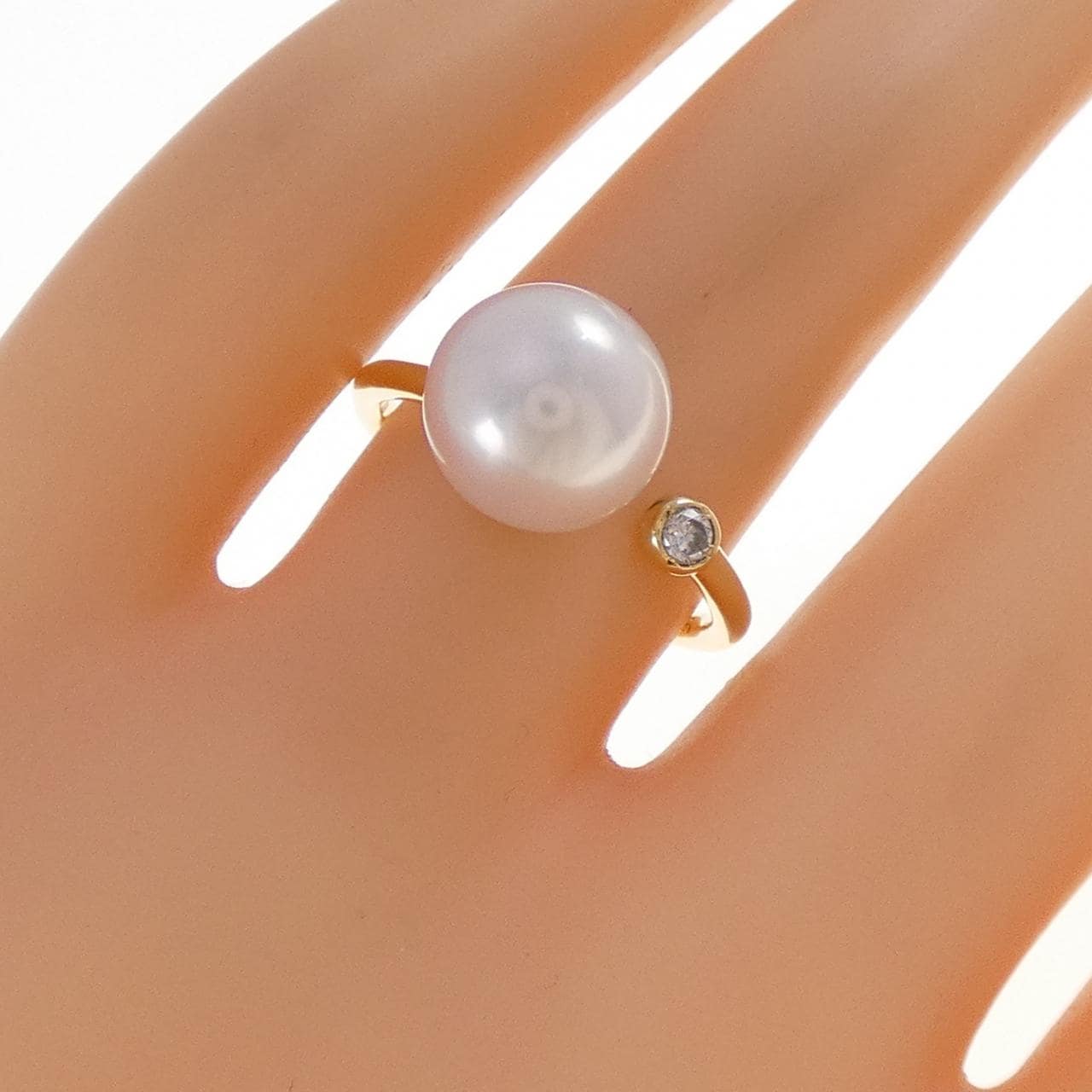 K18YG アコヤパール リング 9.6mm