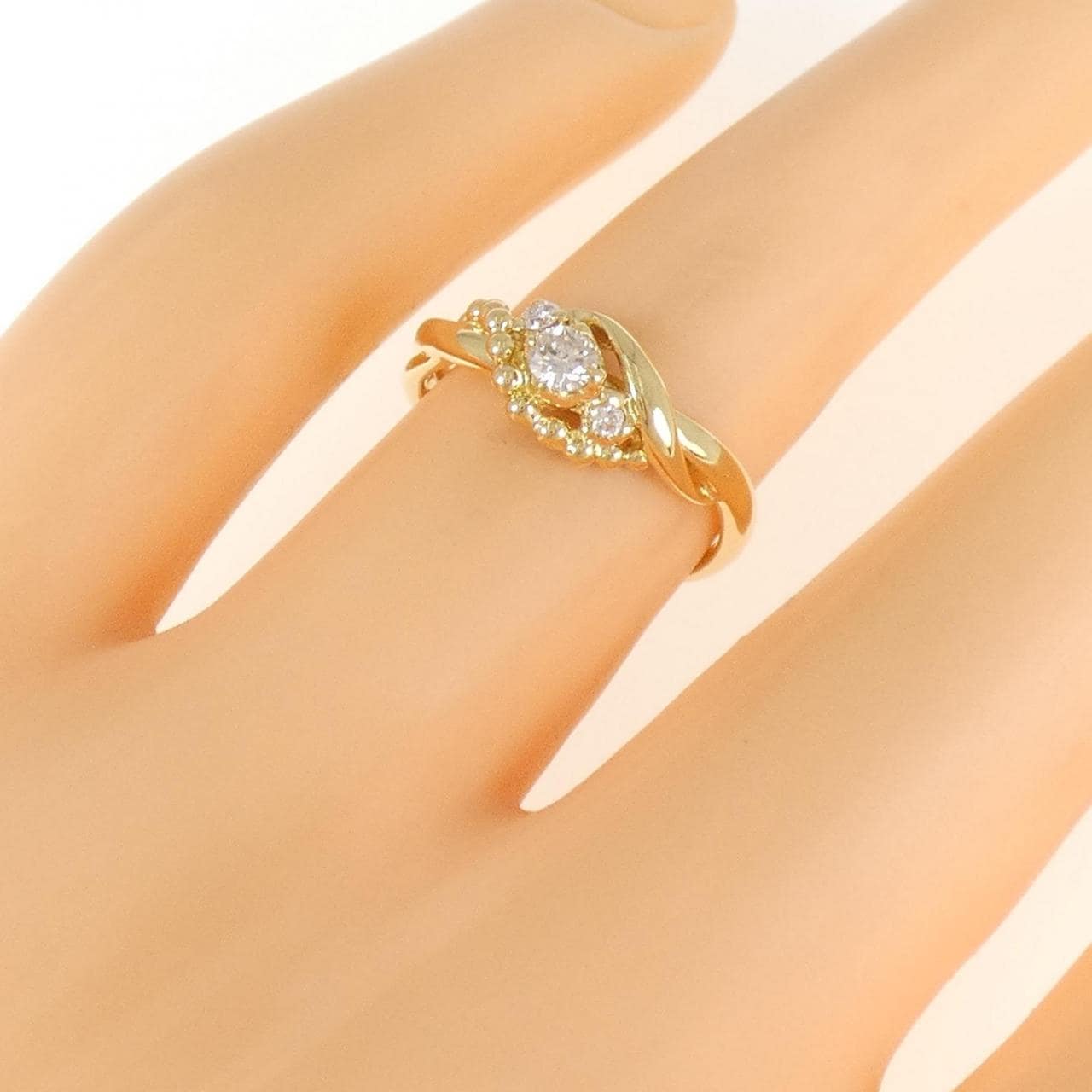 K18YG ダイヤモンド リング 0.15CT