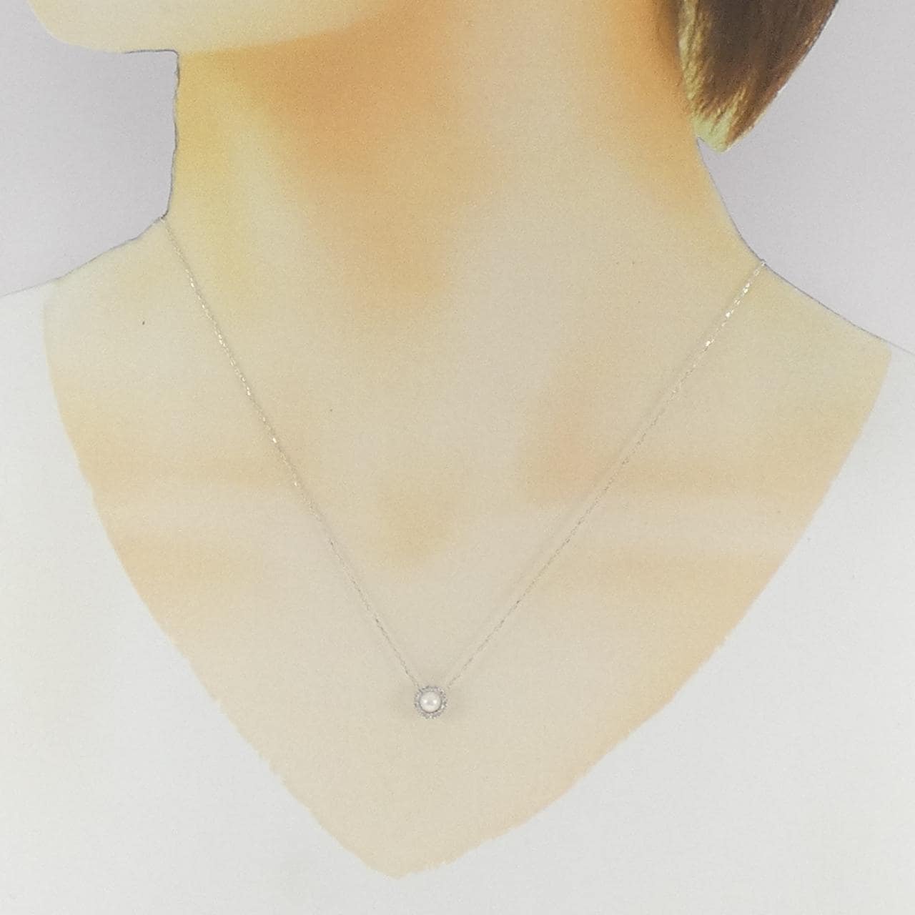 K10WG 淡水パール ネックレス 3.8mm