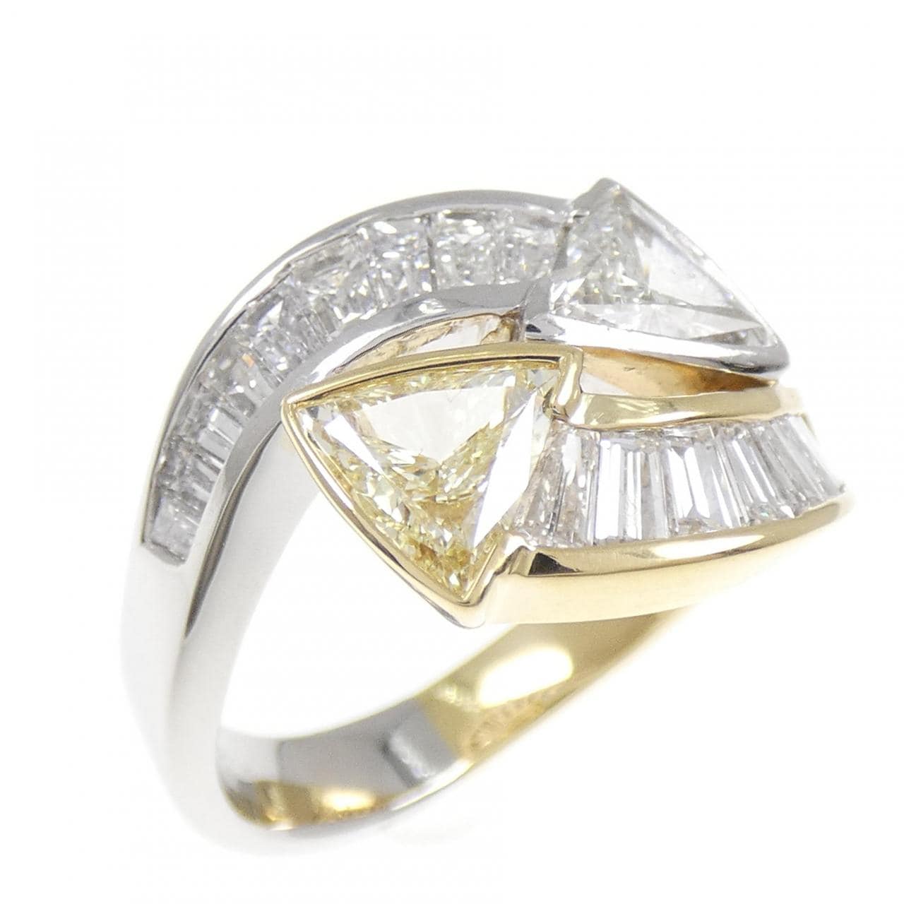 K18YG/PT900 ダイヤモンド リング 2.07CT