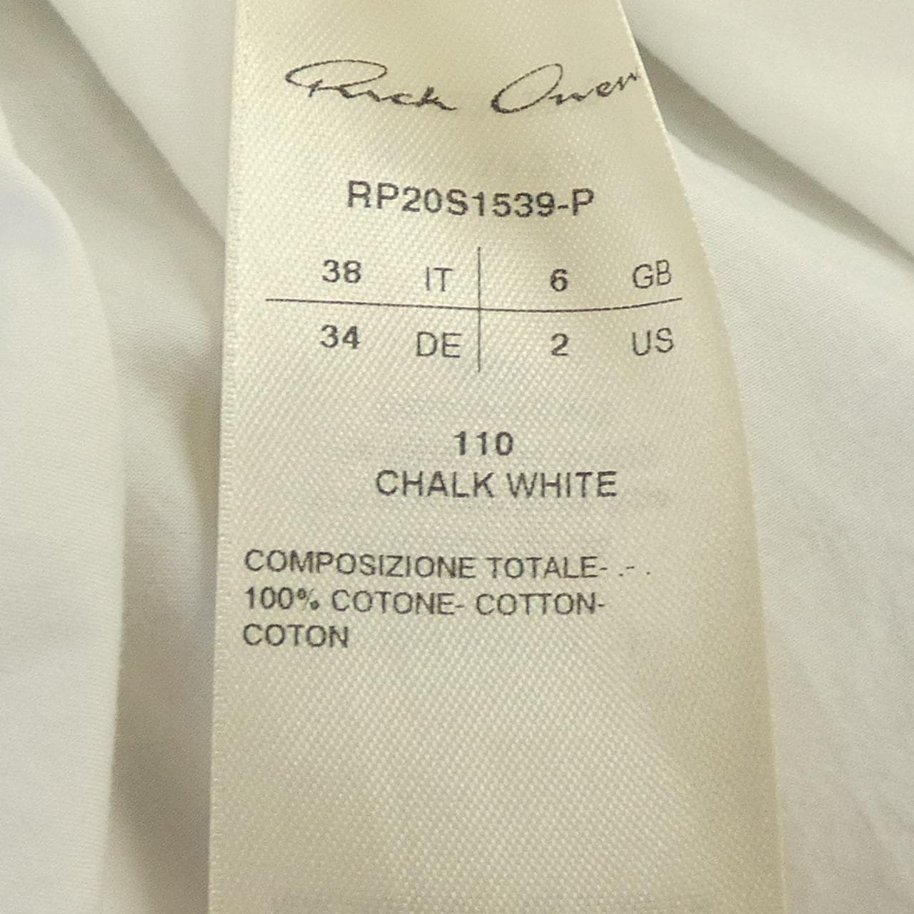 リックオウエンス Rick owens RP20S1539-P ワンピース