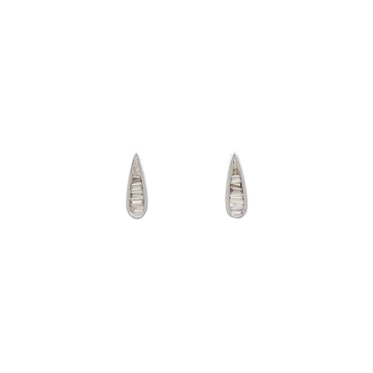 K18WG ダイヤモンド ピアス 0.14CT