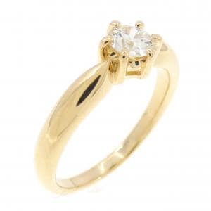 K18YG ソリティア ダイヤモンド リング 0.260CT
