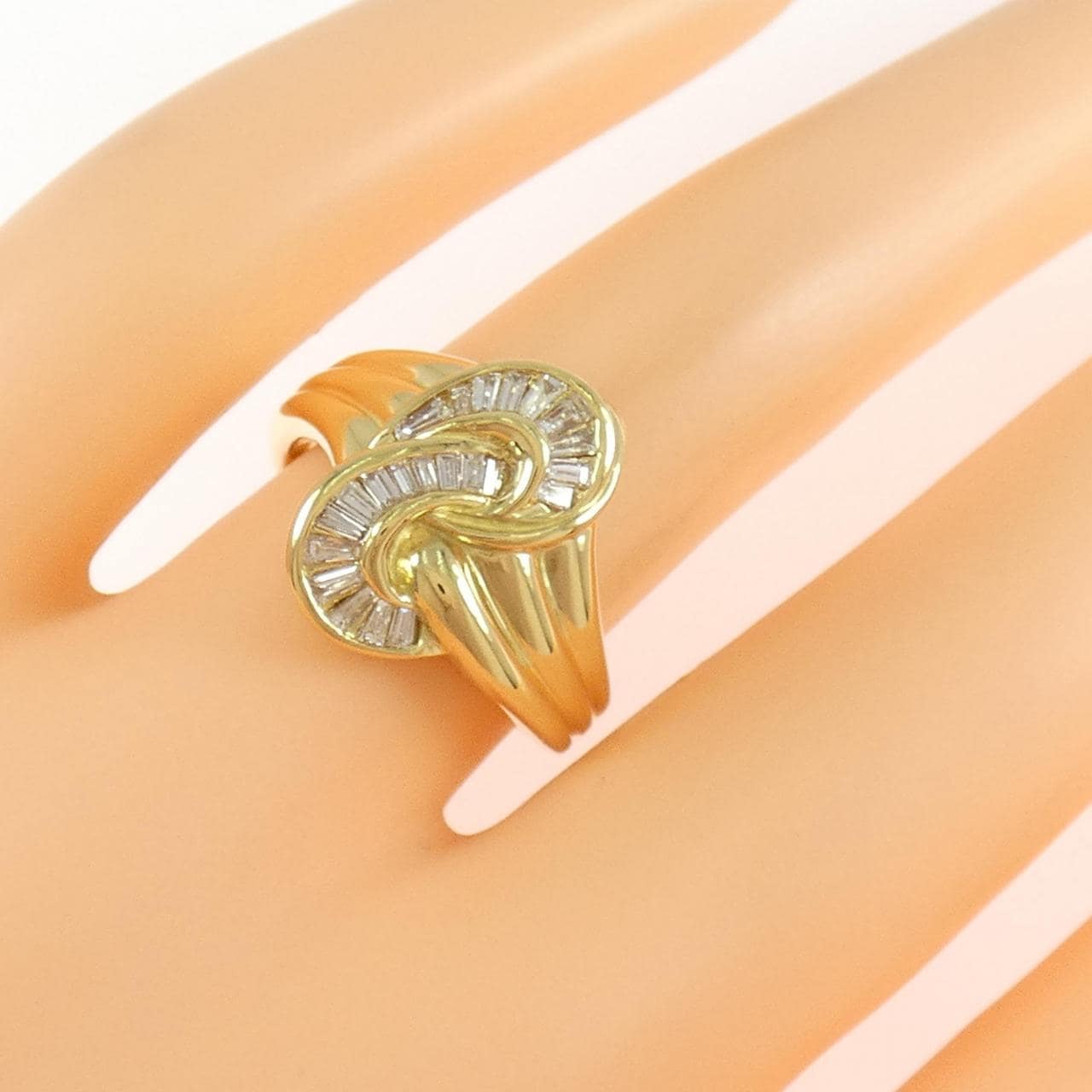 K18YG ダイヤモンド リング 0.36CT