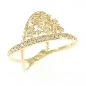 K18YG ダイヤモンド リング 0.38CT