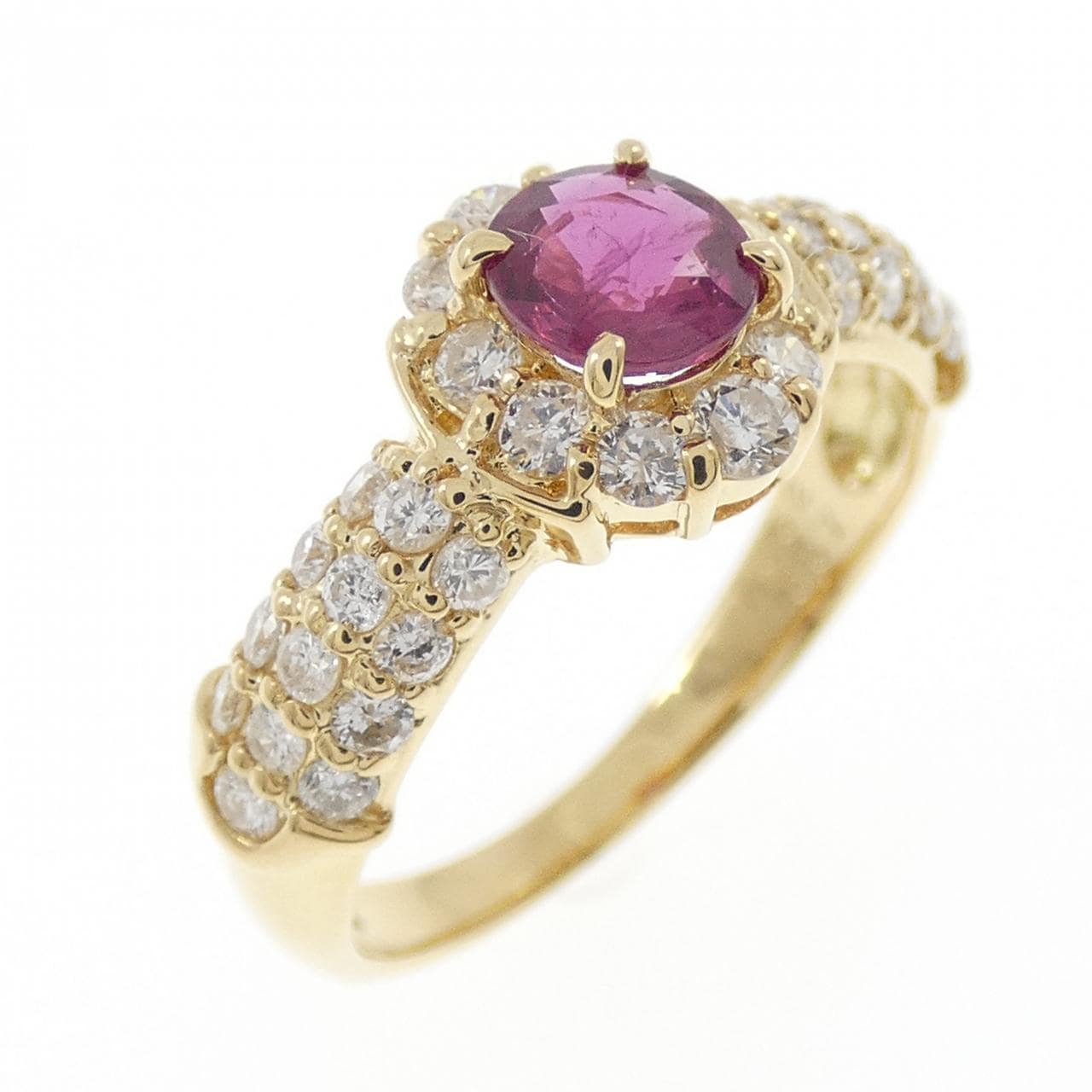 K18YG ルビー リング 0.52CT