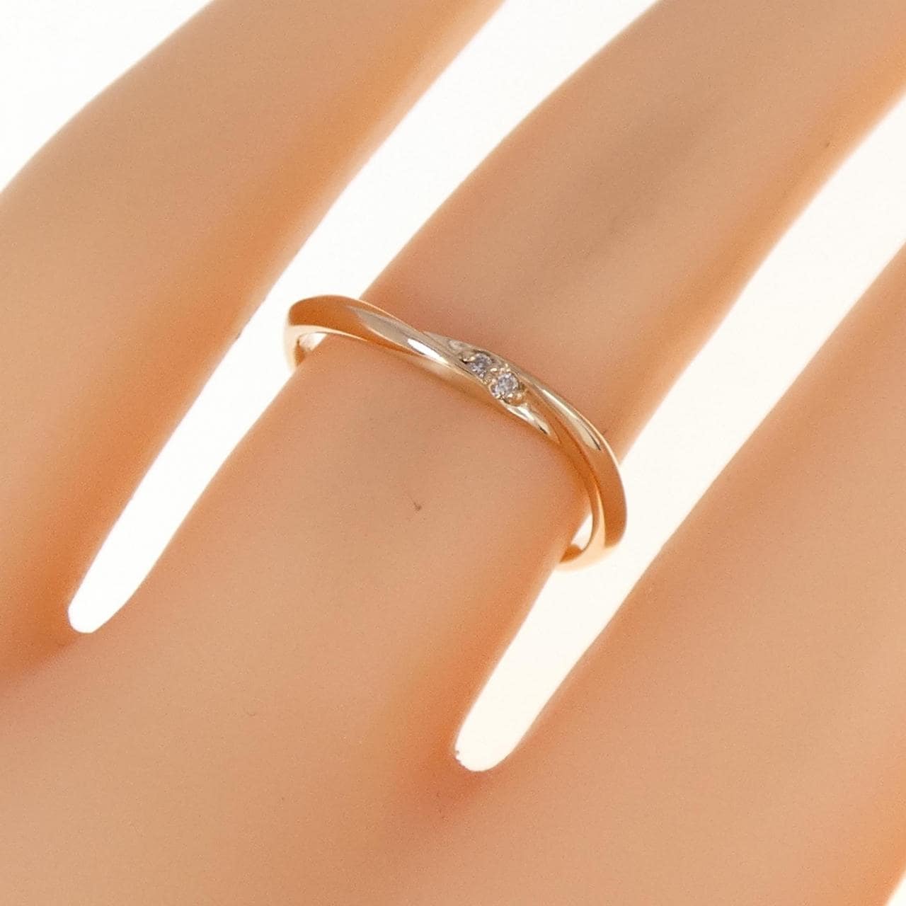 K18PG ダイヤモンド リング 0.01CT