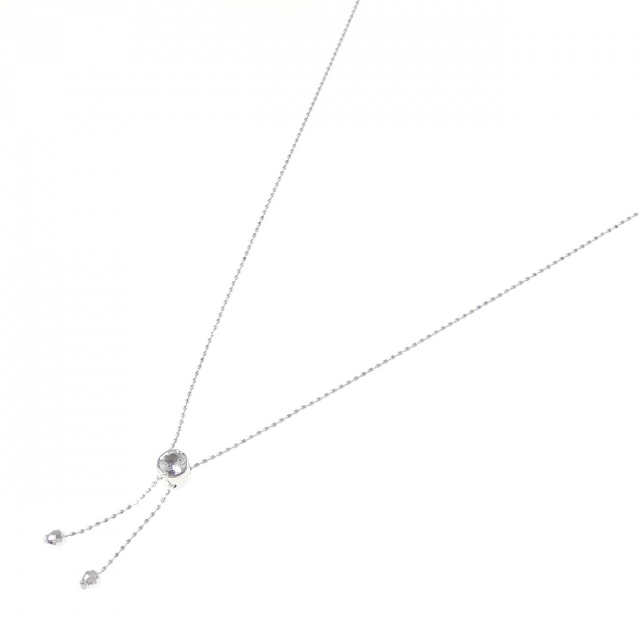 K14WG ホワイトトパーズ ネックレス 0.25CT