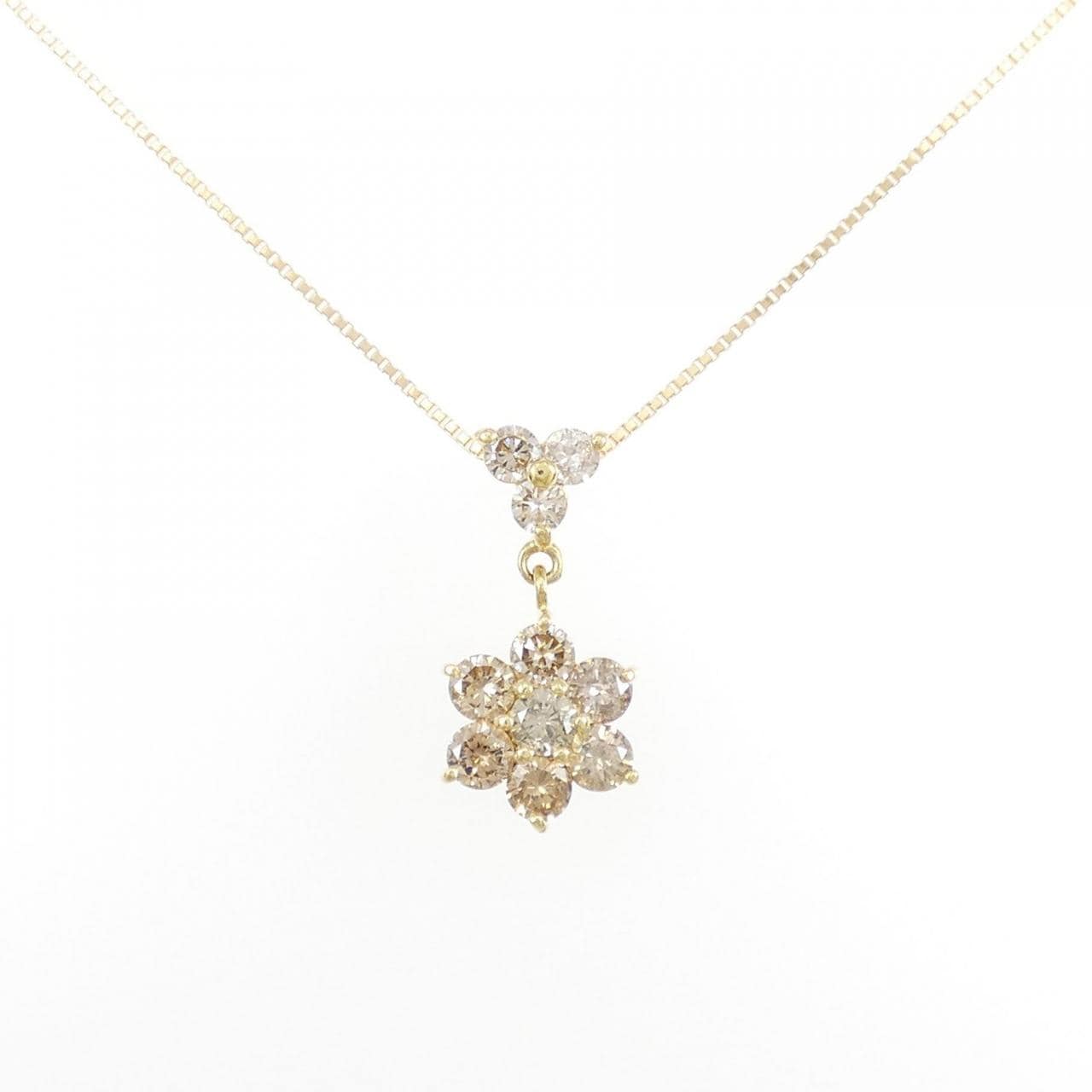 コメ兵｜K18YG フラワー ダイヤモンド ネックレス 1.0CT｜ジュエリー