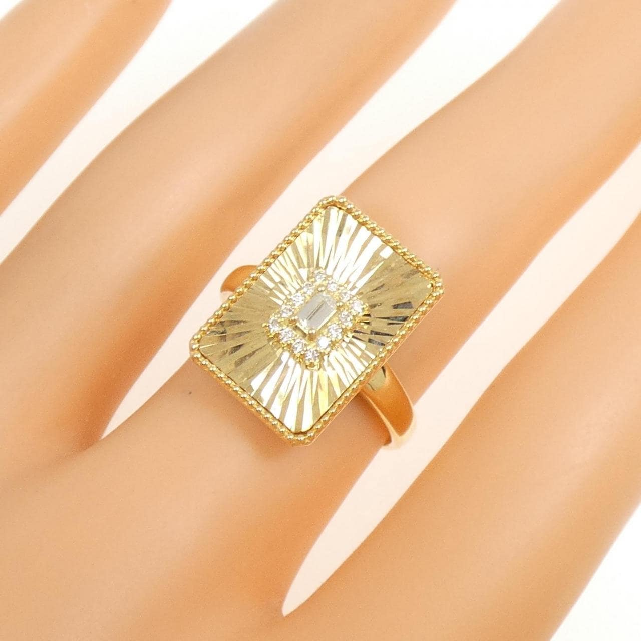 【新品】K18YG ダイヤモンド リング 0.12CT