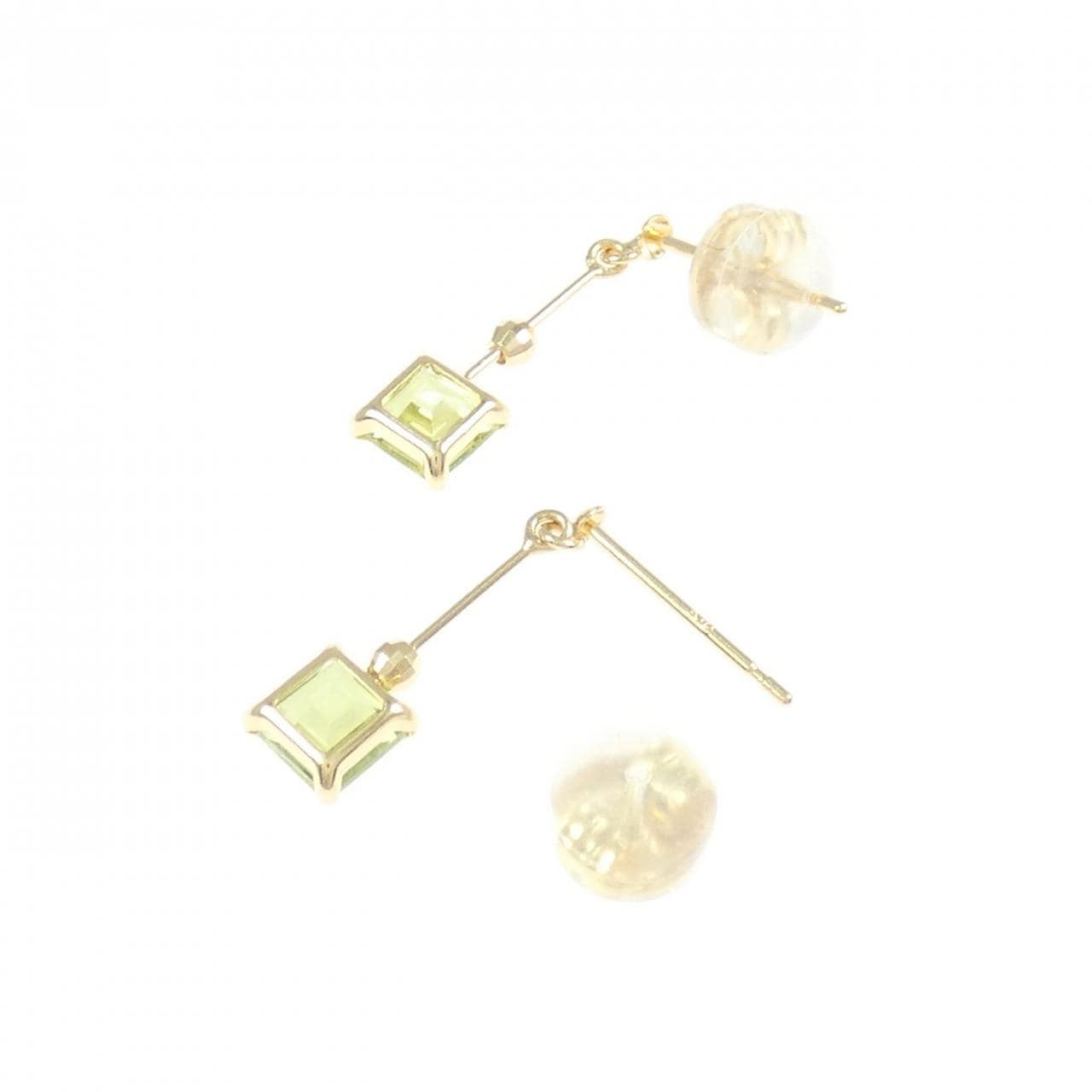 【新品】K18YG ペリドット ピアス