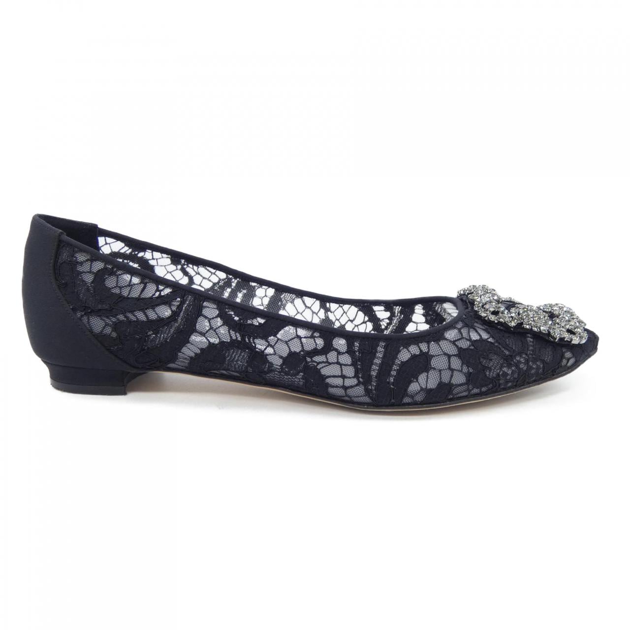 マノロブラニク MANOLO BLAHNIK HANGISIFLAT LACE ハンギシフラット レース フラットシューズ
