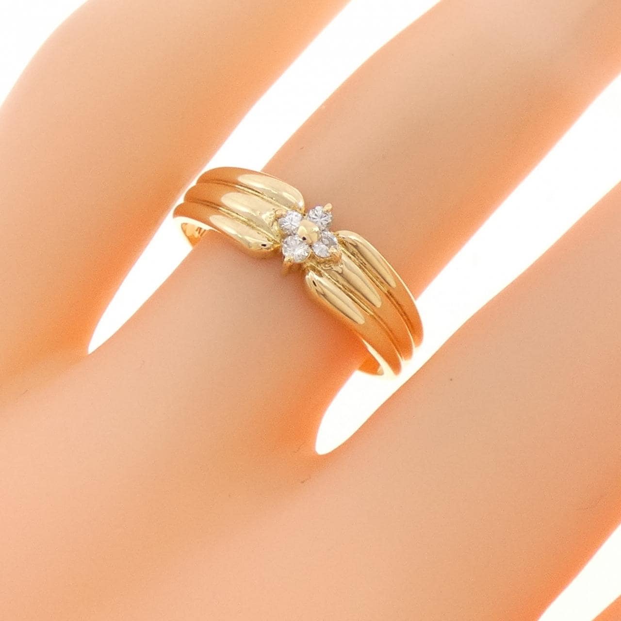 K18YG ダイヤモンド リング 0.07CT