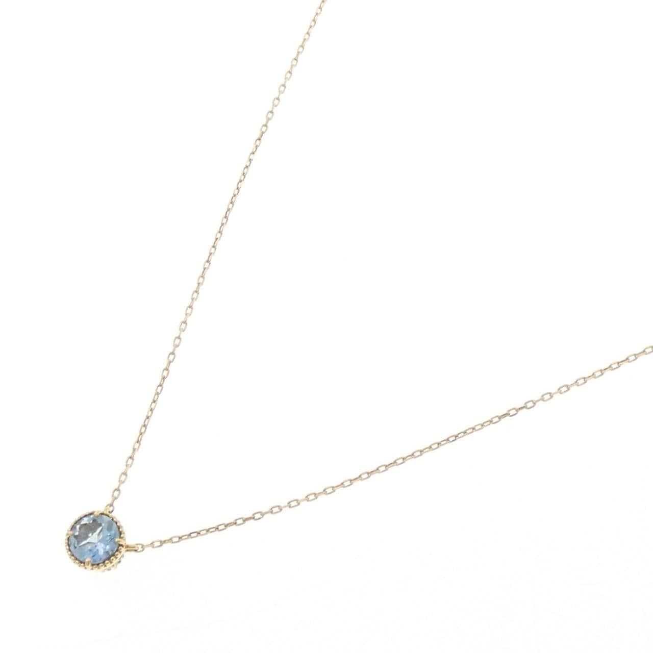 K18YG アクアマリン ネックレス
