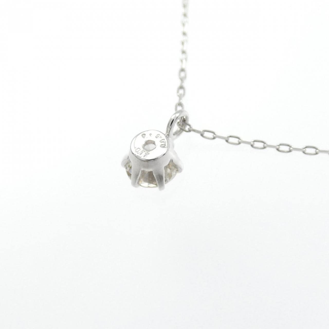 PT900/PT850 ソリティア ダイヤモンド ネックレス 0.11CT