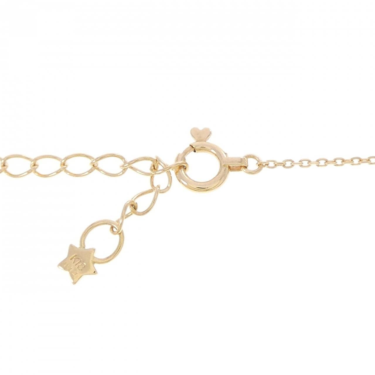 スタージュエリー ムーンセッティング ネックレス 0.14CT