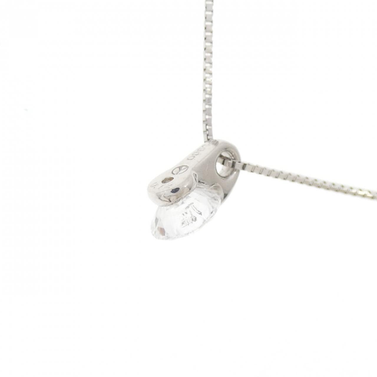 PT900/PT850 ソリティア ダイヤモンド ネックレス 0.72CT
