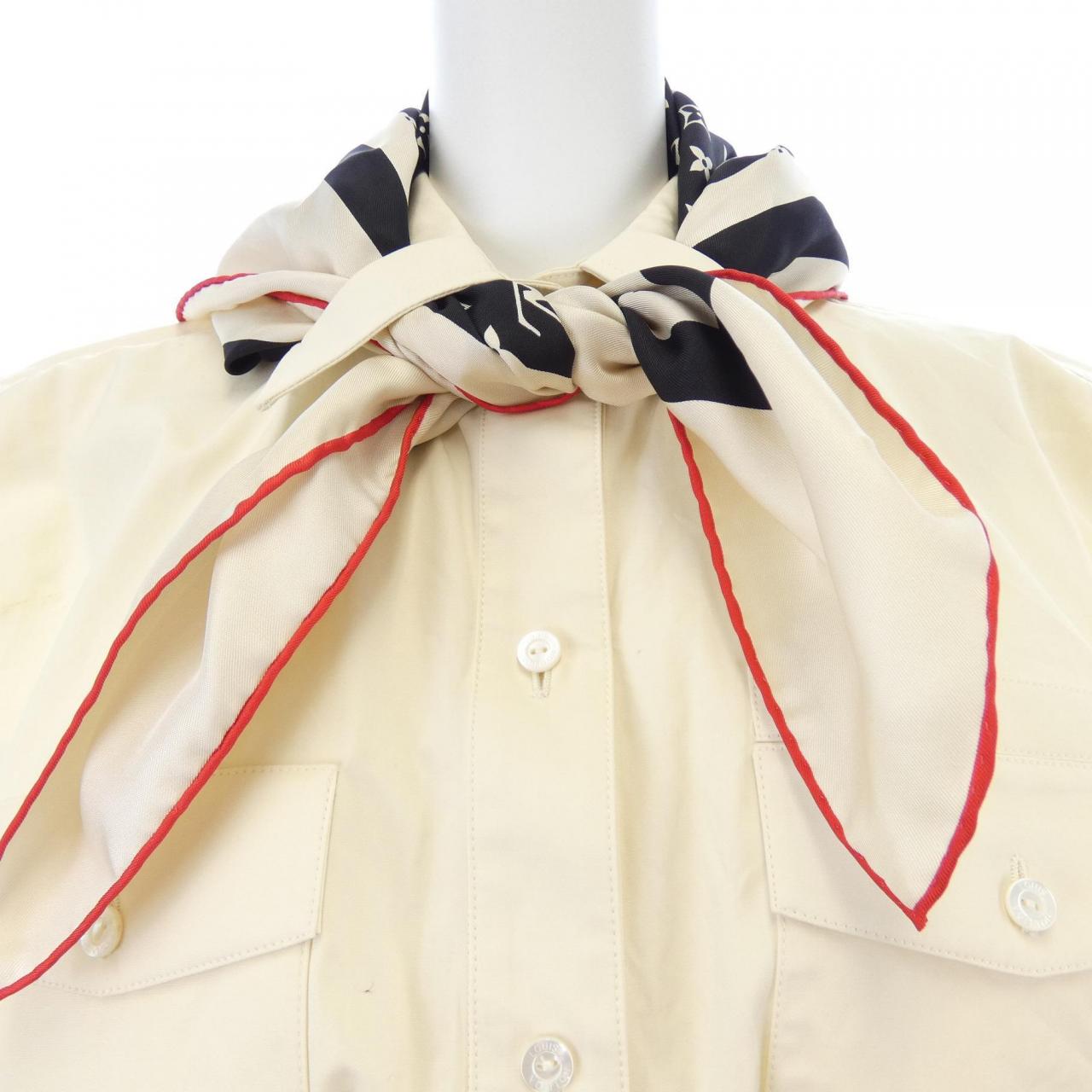 ルイヴィトン LOUIS VUITTON モノグラムスカーフサファリシャツドレス FNRO25O18 ワンピース