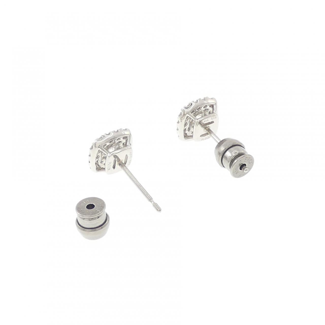 【リメイク】PT900/ST ダイヤモンド ピアス 0.307CT 0.323CT F VS2 VG-G