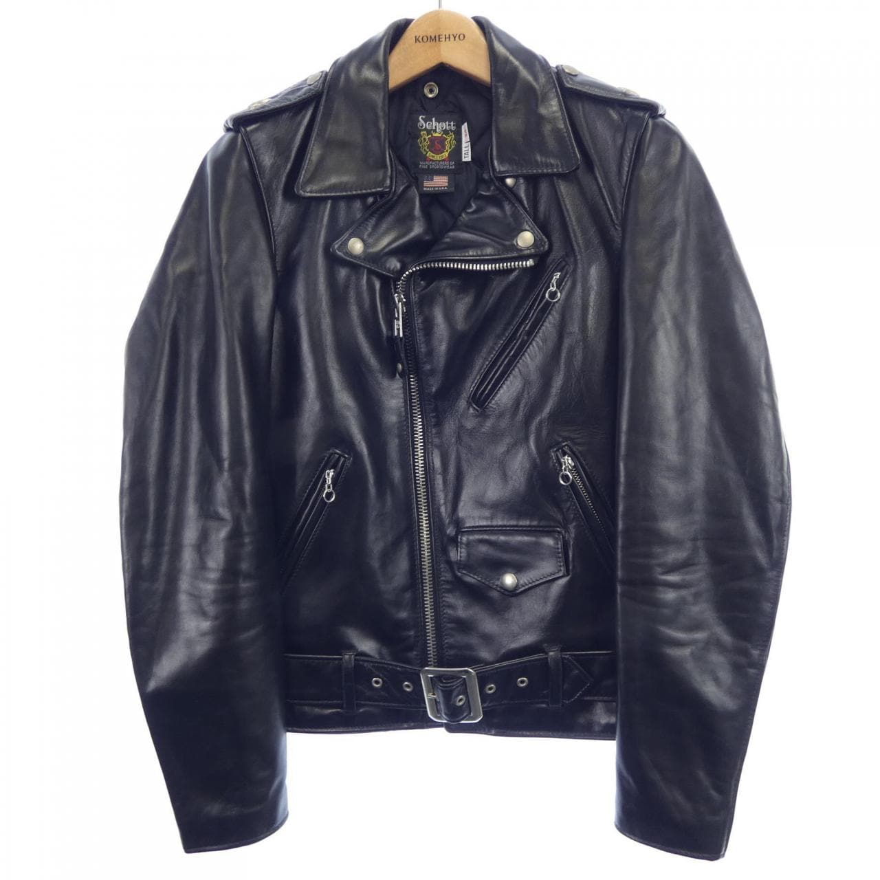 短外套SCHOTT皮革骑士夹克
