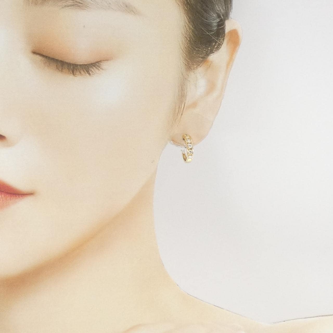 K18YG ダイヤモンド ピアス 0.25CT 片耳