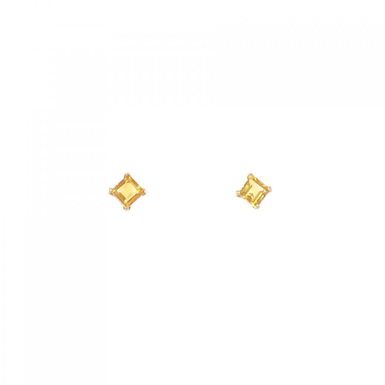 K18YG シトリン ピアス