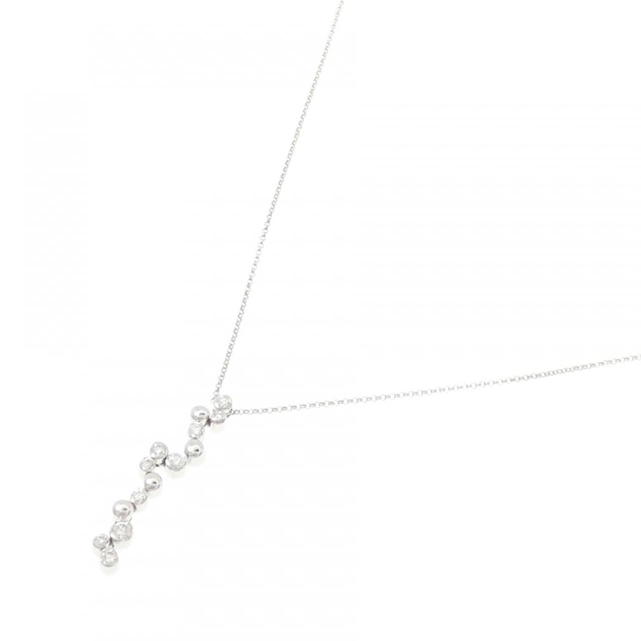 K18WG ダイヤモンド ネックレス 0.30CT