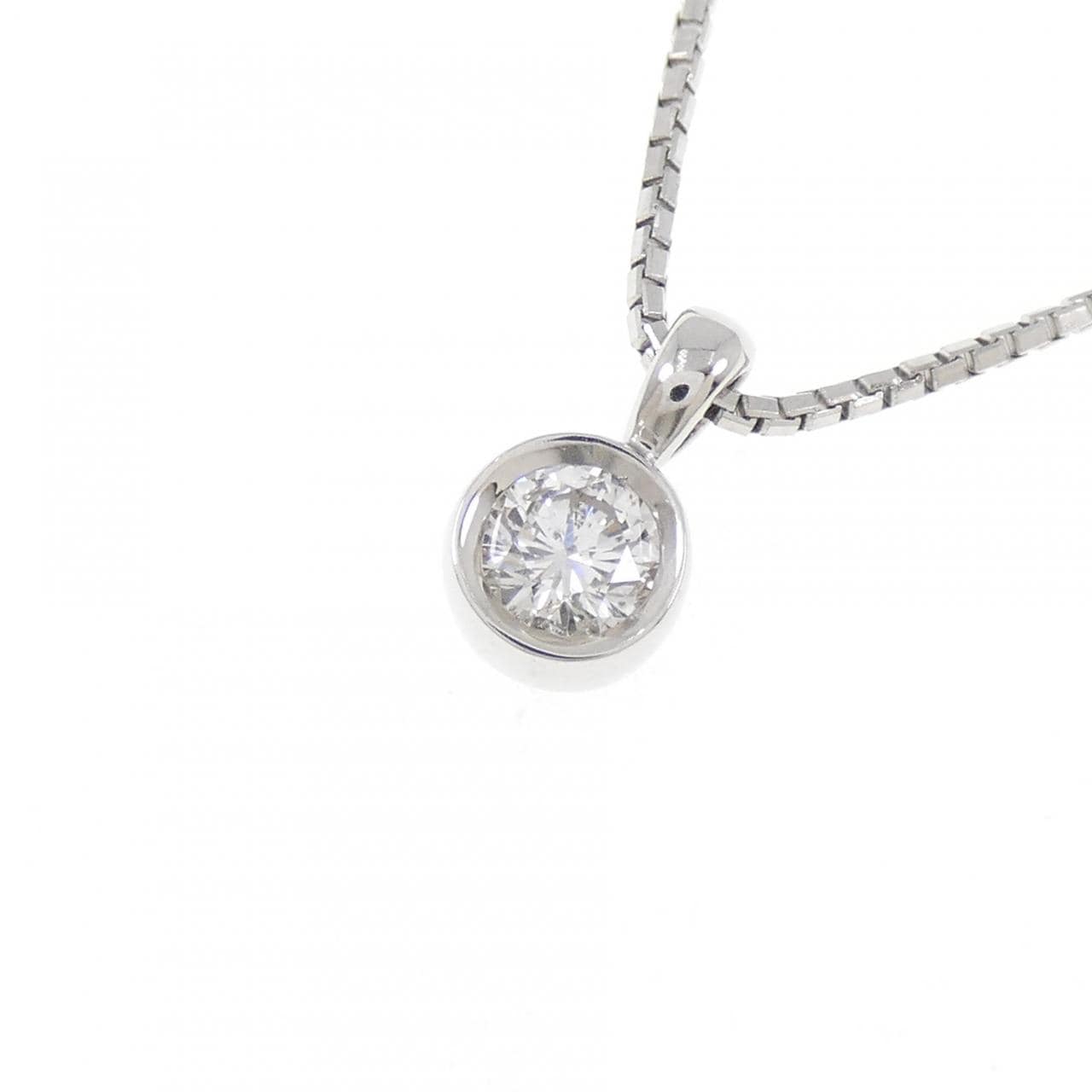PT900/PT850 ソリティア ダイヤモンド ネックレス 0.341CT