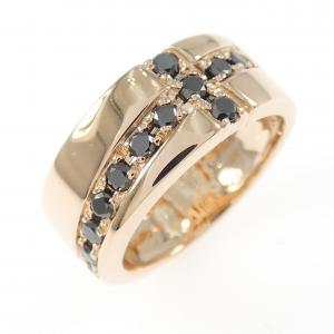 K18PG クロス ダイヤモンド リング 0.33CT