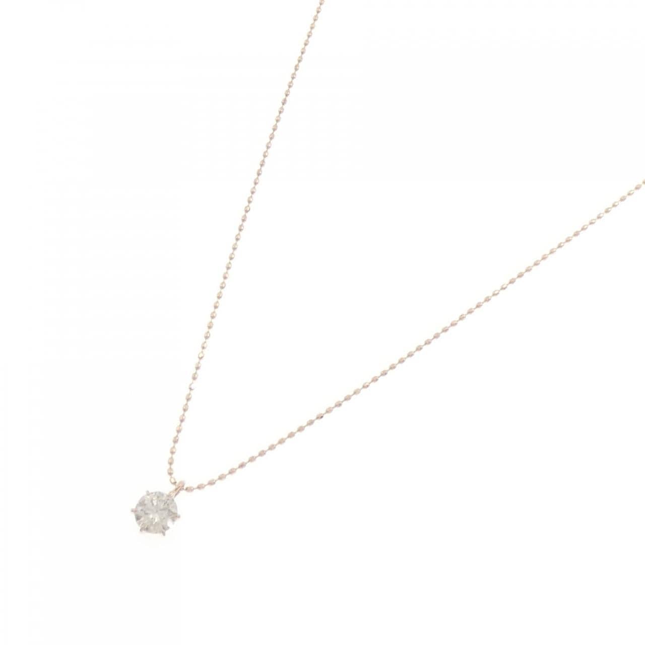 K18PG ソリティア ダイヤモンド ネックレス 0.421CT