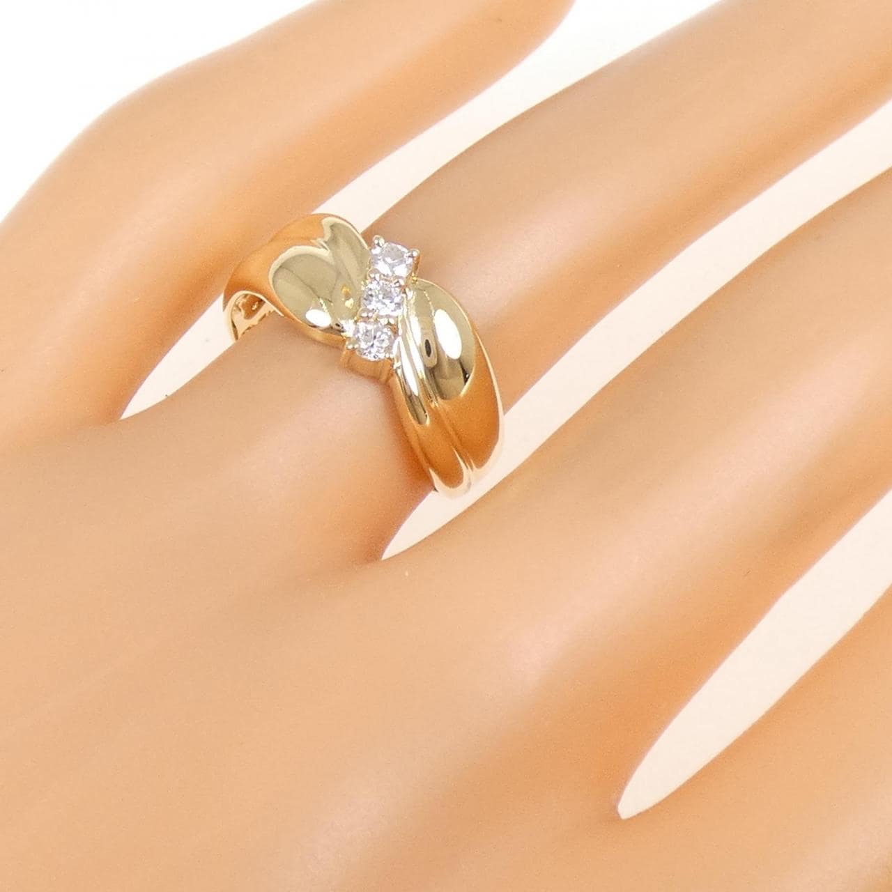 K18YG ダイヤモンド リング 0.15CT