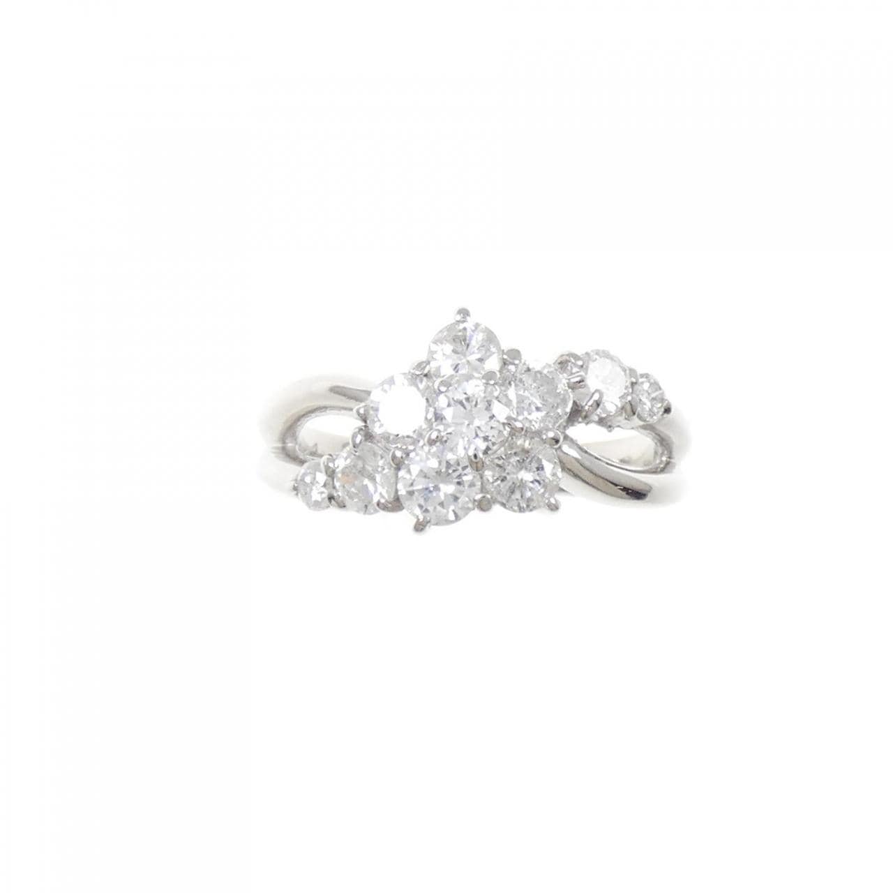 Pt900 フラワー ダイヤモンド リング 1.01CT