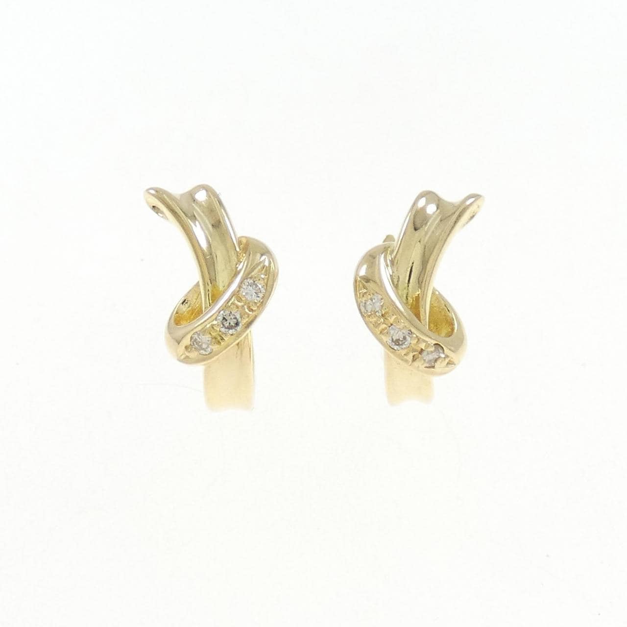 K18YG钻石耳环0.06CT