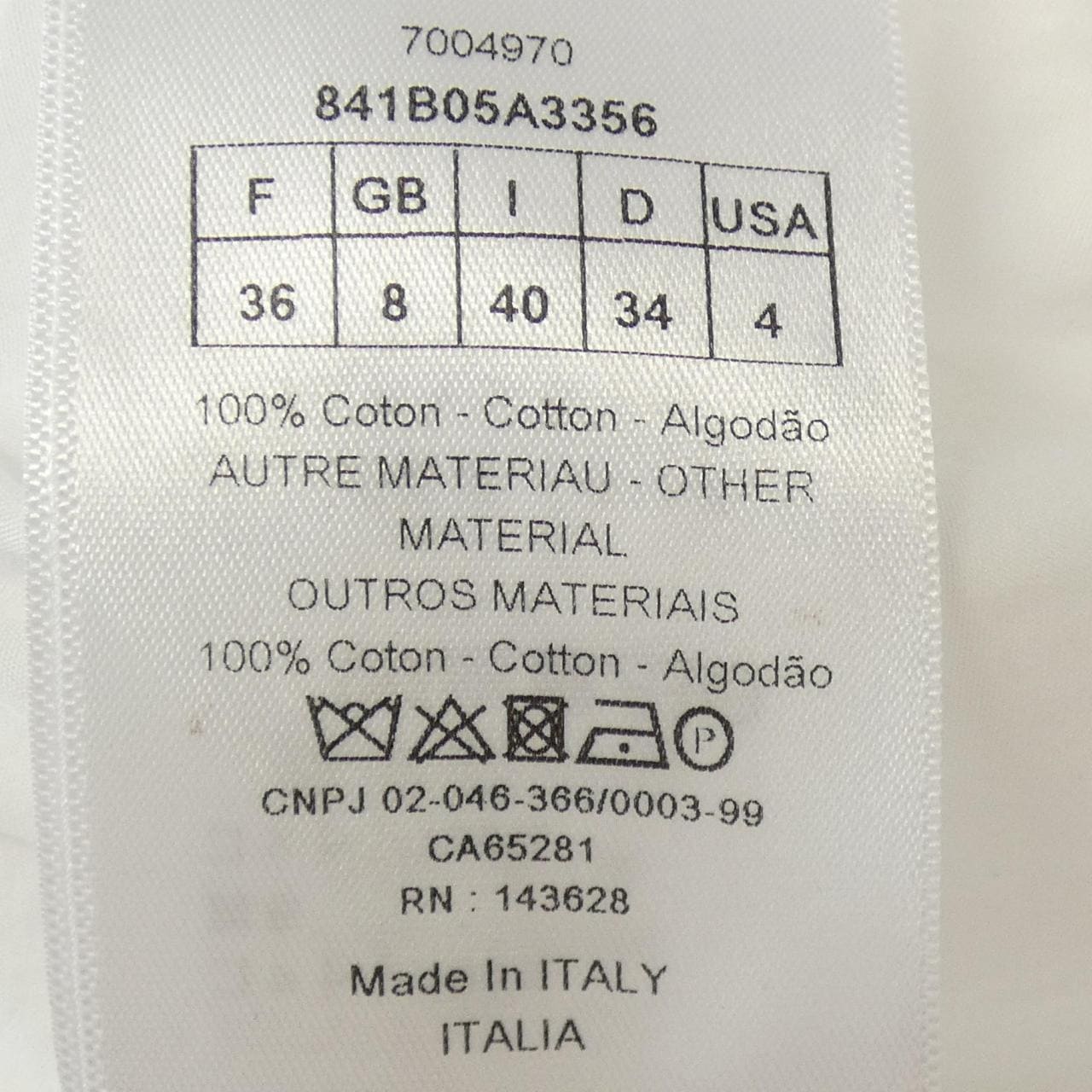 クリスチャンディオール CHRISTIAN DIOR 30MONTAIGNE 841B05A3356 シャツ