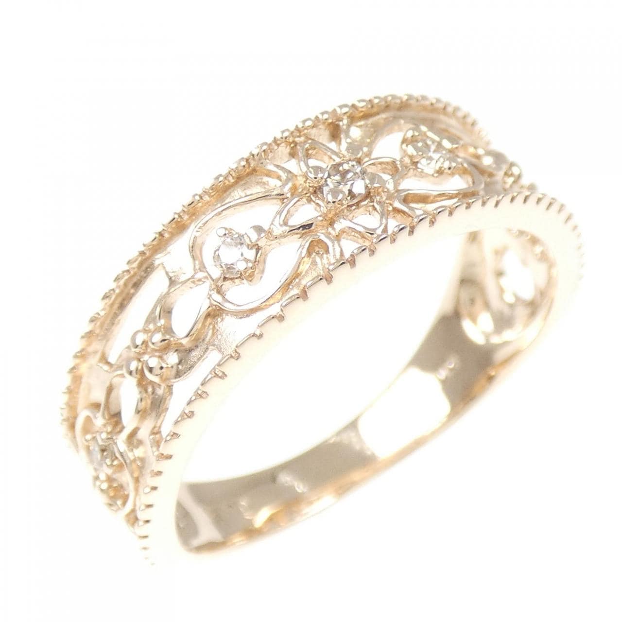 K10PG ダイヤモンド リング 0.08CT