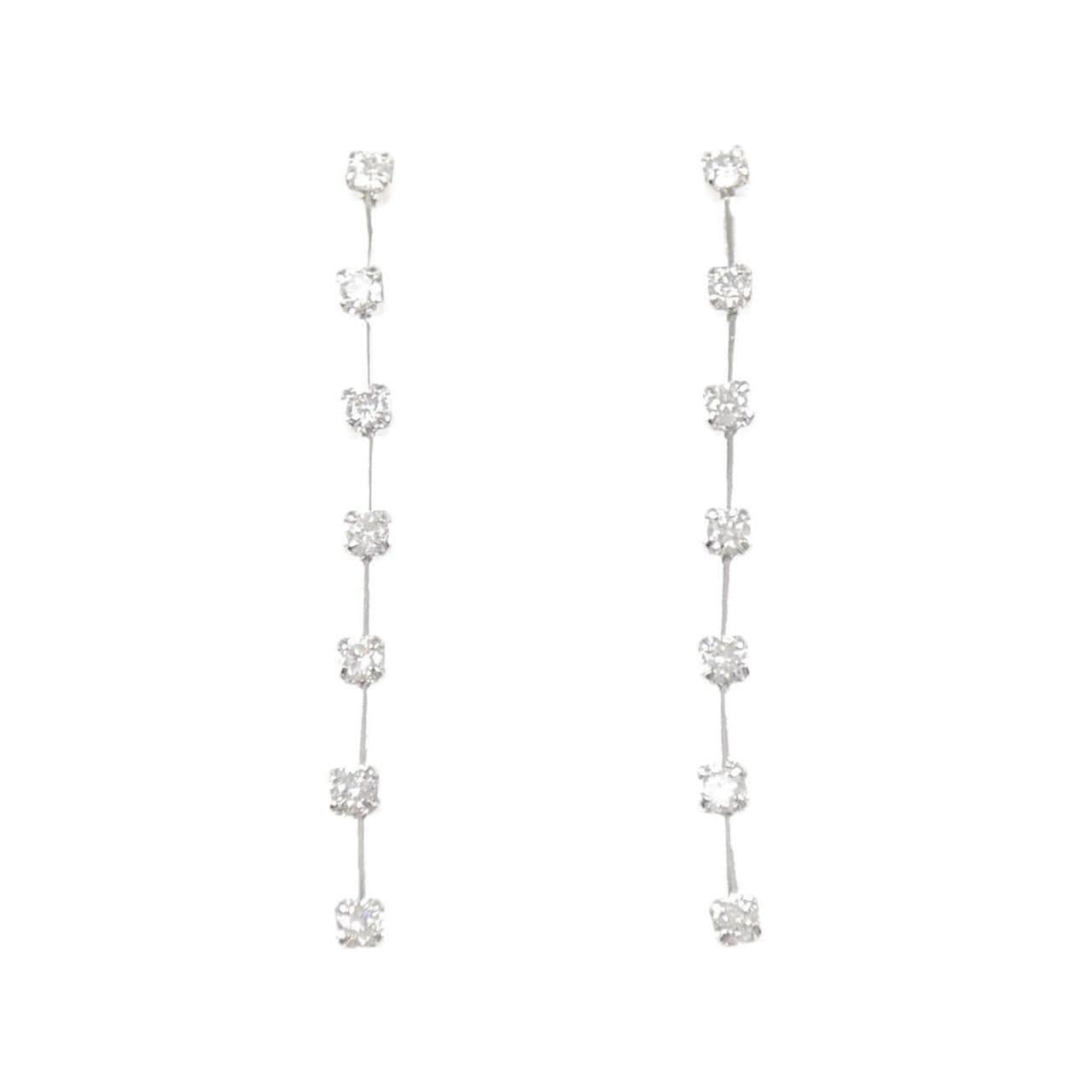 K18WG ダイヤモンド ピアス 0.30CT