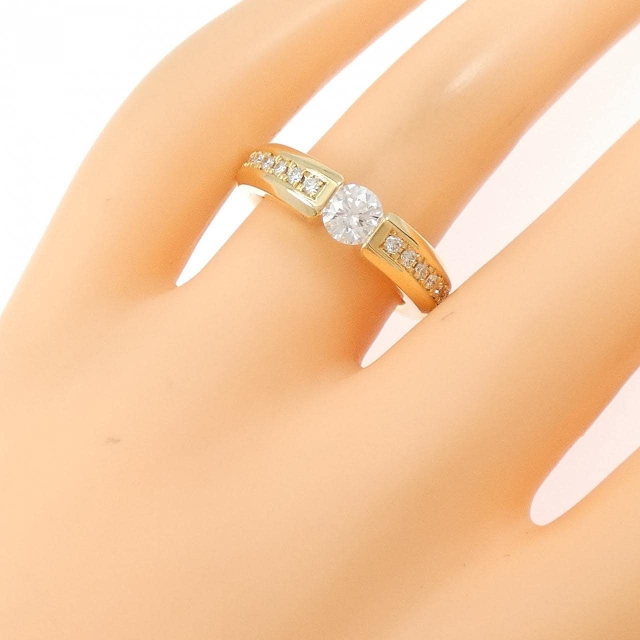 K18YG ダイヤモンド リング 0.504CT