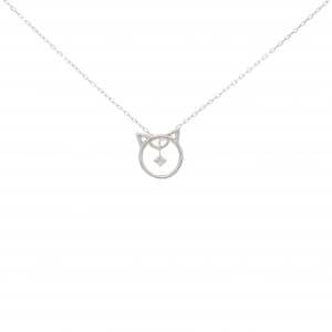 K10WG キャット ダイヤモンド ネックレス 0.03CT