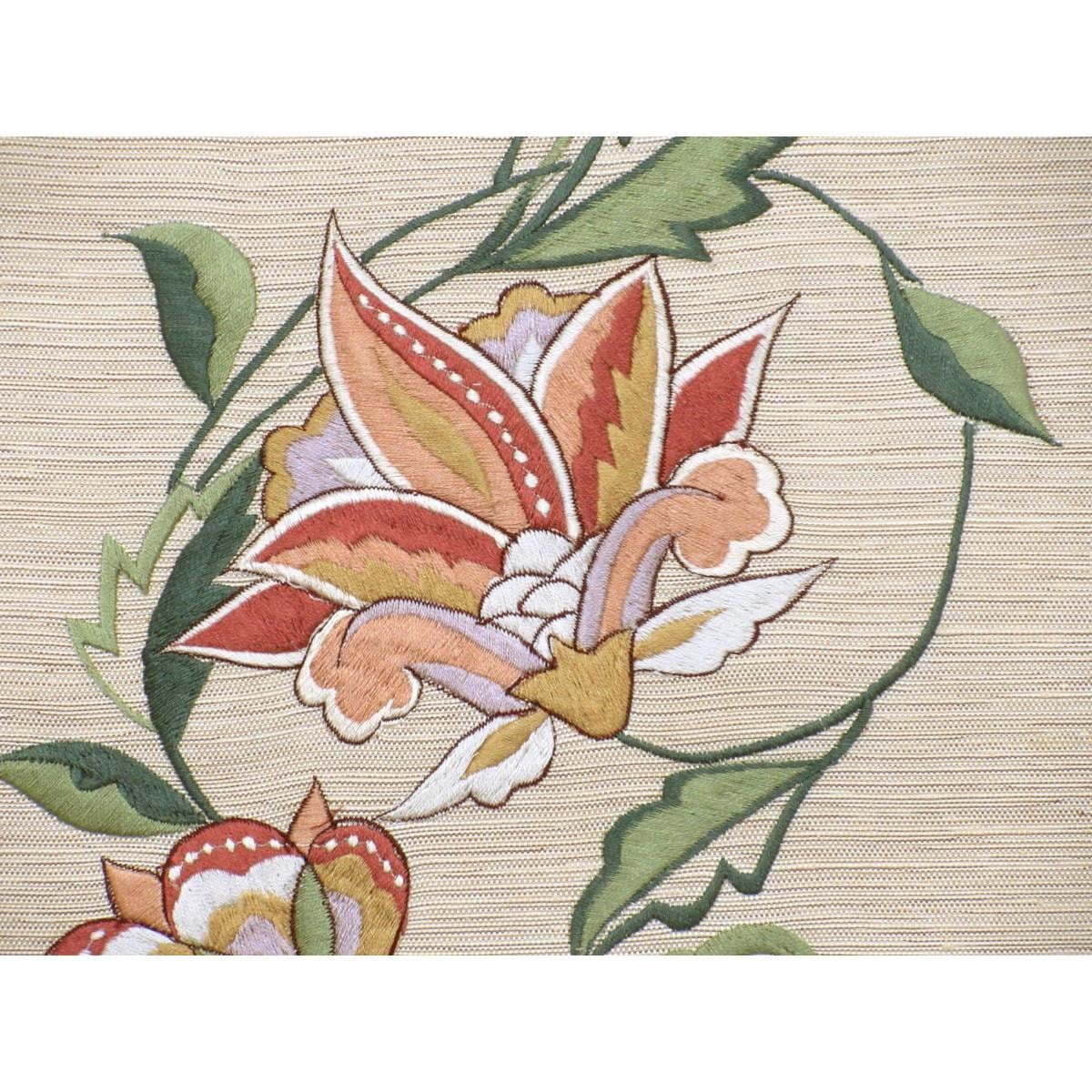 名古屋帯　刺繍加工