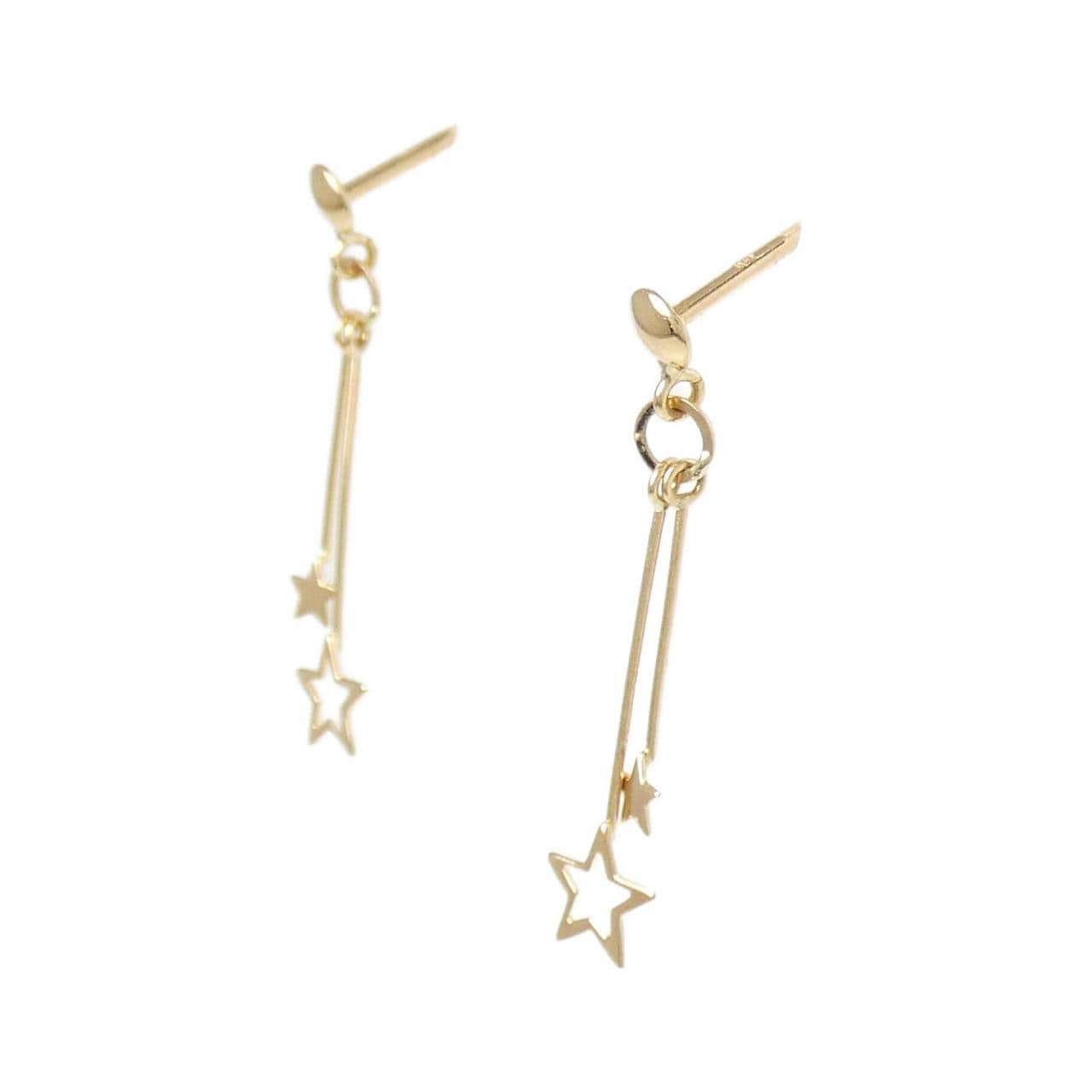 K18YG star earrings