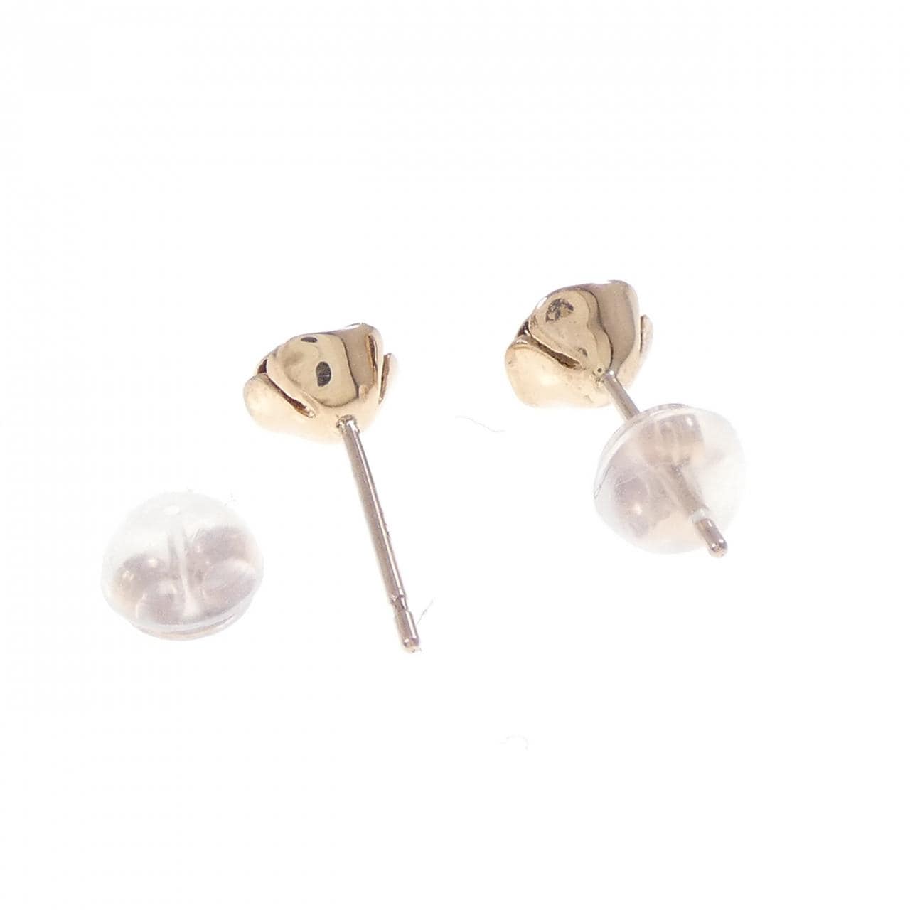 K10PG ローズ ダイヤモンド ピアス 0.10CT