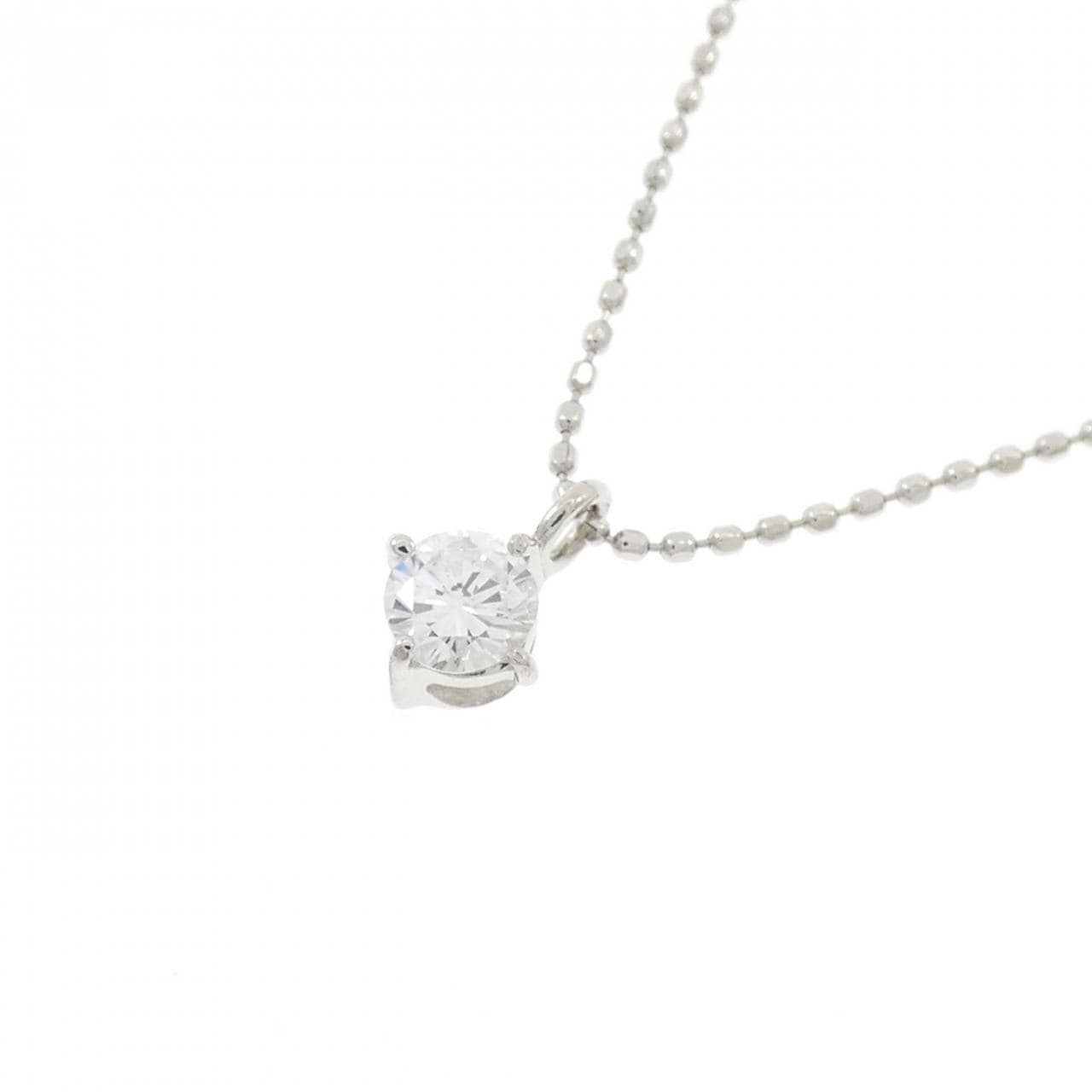 PT1000/PT850 ソリティア ダイヤモンド ネックレス 0.217CT